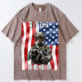 Personalized Funny Independence Day T-shirt with Face – Retro 80s 90s Graphic Vintage USA Tee for 4th of July